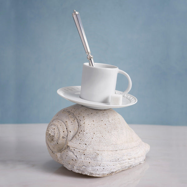 Neptune Espresso Cup + Saucer - White - L'OBJET