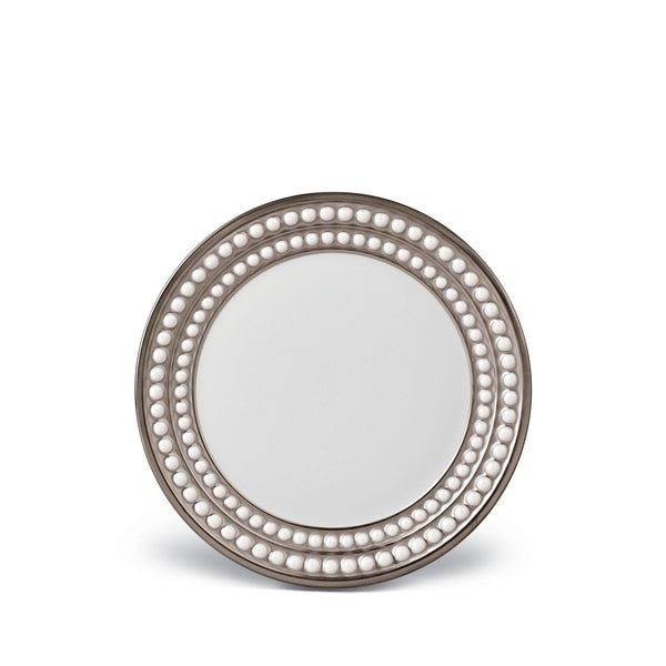 Perlée Bread and Butter Plate in Platinum - Timeless and Sophisticated Dinnerware Crafted from Porcelain