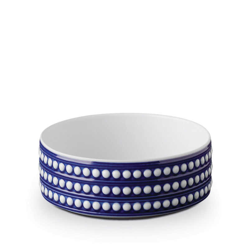 Medium Perlée Deep Bowl in Bleu - Timeless and Sophisticated Dinnerware Crafted from Porcelain and Infused with Detailed Craftsmanship