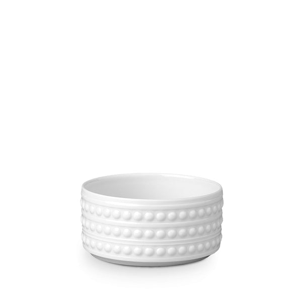 Small Perlée Deep Bowl in White - Timeless and Sophisticated Dinnerware Crafted from Porcelain