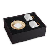 Perlee Gold Espresso Cup + Saucer [Set Of 2] - L'OBJET