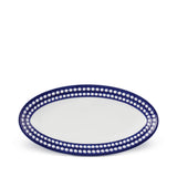Small Perlée Oval Platter in Bleu - Timeless and Sophisticated Dinnerware Crafted from Porcelain and Infused with Detailed Craftsmanship