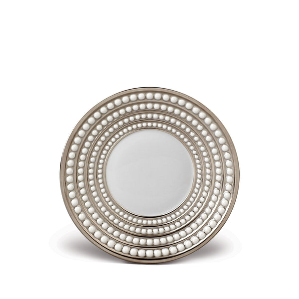 Perlée Saucer in Platinum - Timeless and Sophisticated Dinnerware Crafted from Porcelain