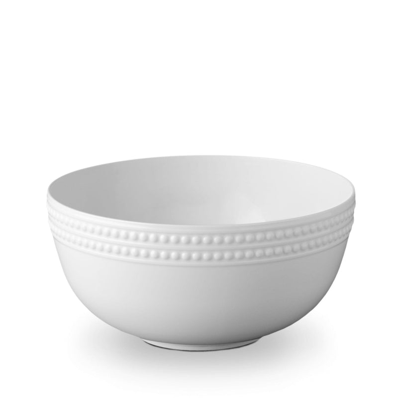 Large Perlée Serving Bowl in White - Timeless and Sophisticated Dinnerware Crafted from Porcelain