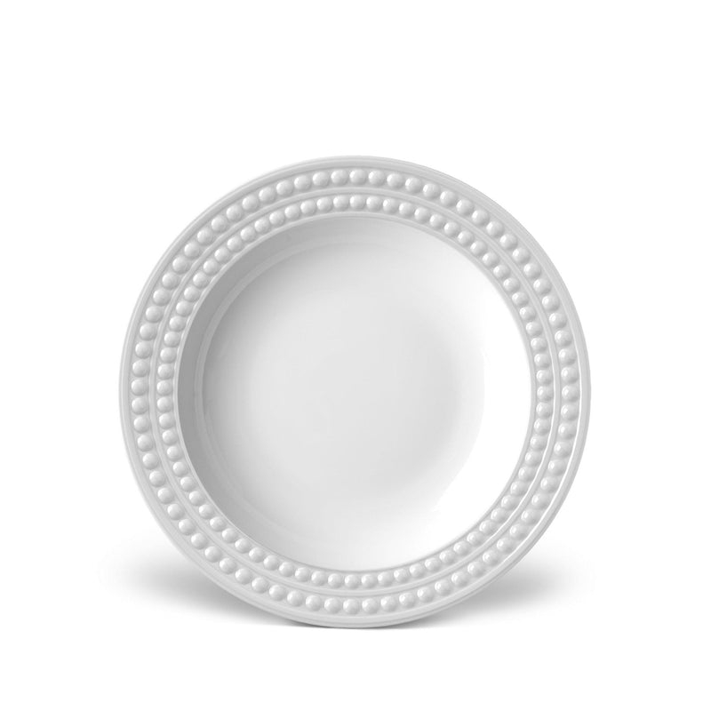 Perlée Soup Plate in White - Timeless and Sophisticated Dinnerware Crafted from Porcelain and Infused with Detailed Craftsmanship