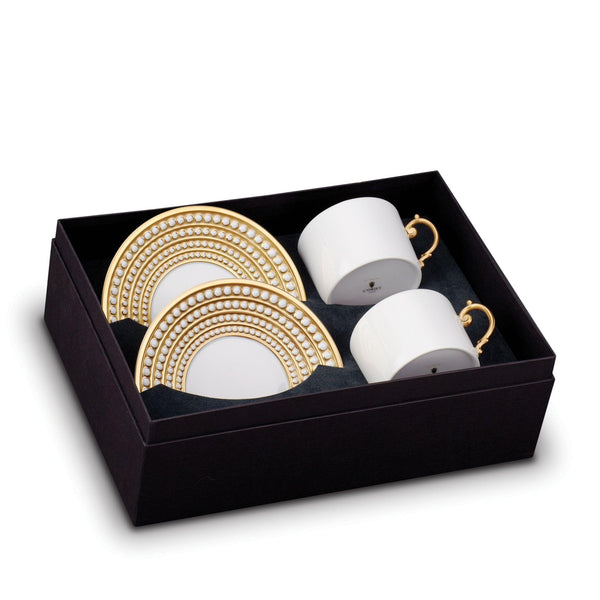 Perlée Tea Cup + Saucer (Set of 2) - L'OBJET