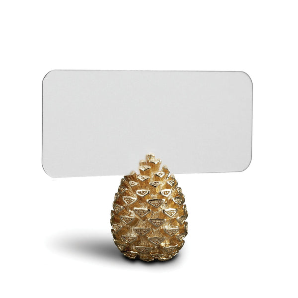 Pinecone Place Card Holders in Gold - Modern and Refined with Hand-Crafted Workmanship and Adorned with Intricate & Elegant Details