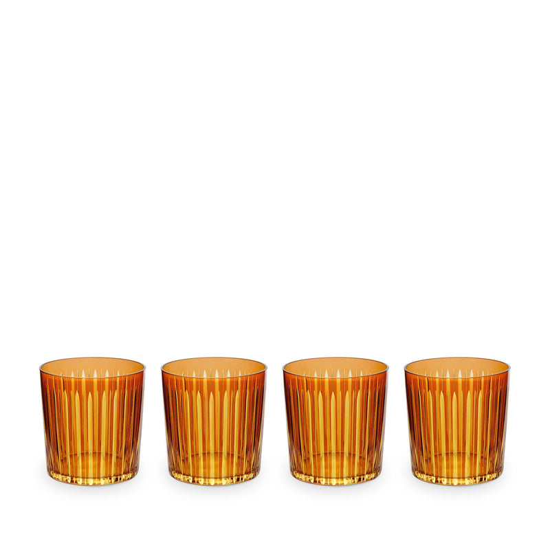Prism Double Old Fashioned Glasses - Amber (Set of 4) - L'OBJET