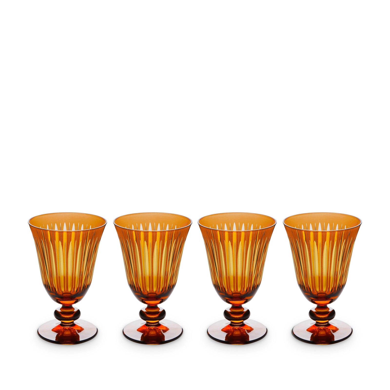 L'Objet Prism Amber Wine Glasses