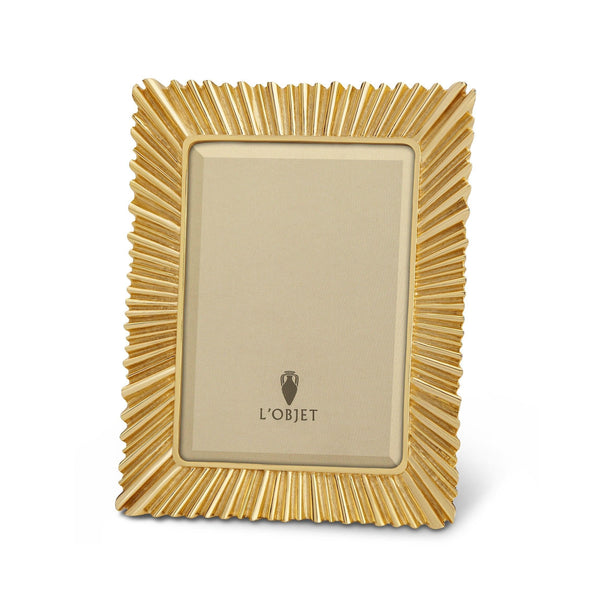 L Rectangular Frame L'OBJET | Maxime Rectangle Luxury Picture Frame | Gold 5 x 7