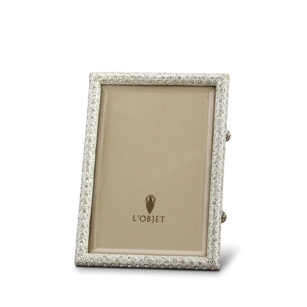 4x6-Inch Rectangular Pave Frame in Platinum and Crystals - Embellished with Sophisticated Detail and Unparalleled Artistry