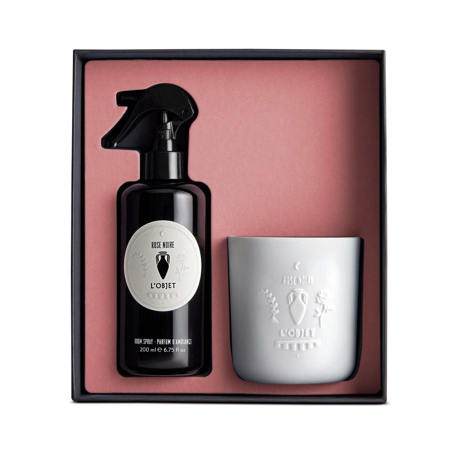 NOEVIR Dramatic Roseセット Rose Noire Room Spray + Candle Gift Set - L'OBJET