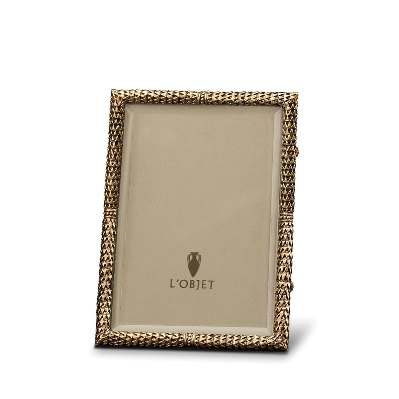 4x6-Inch Scales Frame in Platinum - Intricate Serpent Texture Details and Meticulously Hand-Crafted with Luxurious Materials