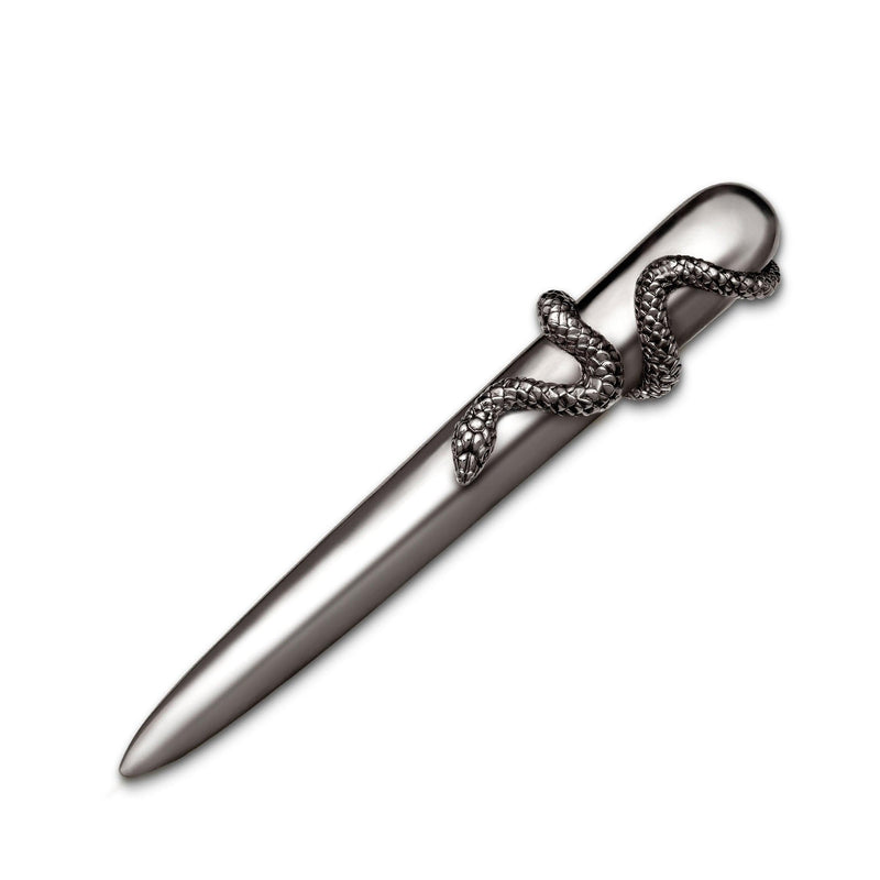 Snake Letter Opener in Platinum by L'OBJET - Exemplary Workmanship with Hand-Crafted Metals and Porcelain
