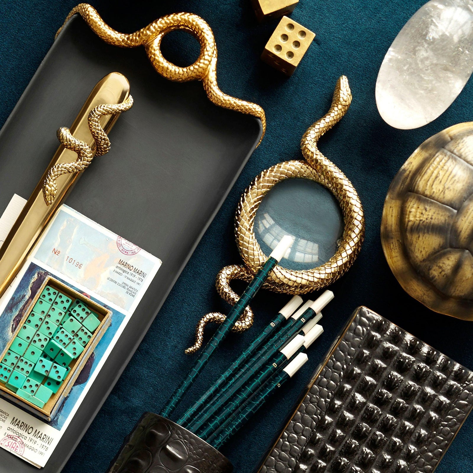 L'Objet Stars Magnifying Glass-金と白の結晶 L\u0027Objet Stars Magnifying Glass-金と白の結晶 Magnifying glass and