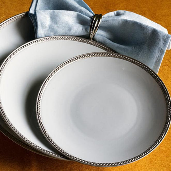 Soie Tresse Platinum Dinnerware