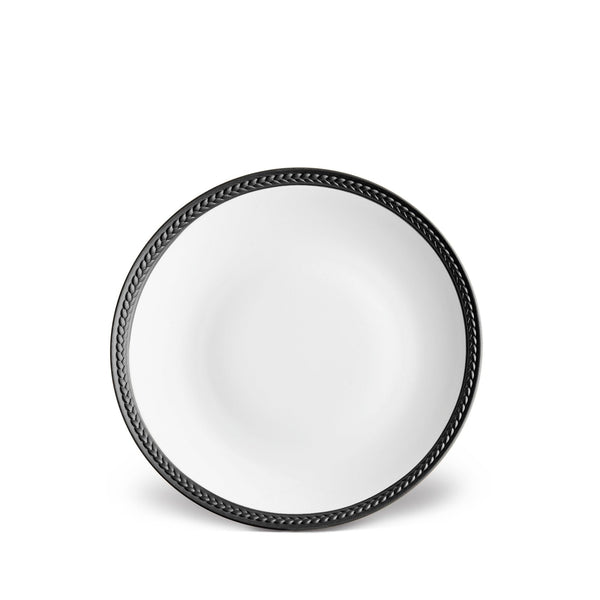 Soie Tresse Bread and Butter Plate in Black - Classic Yet Modern Design Made of Porcelain Creates a Contemporary Look on an Ancient Shape