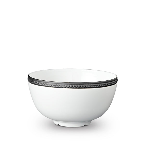 Medium Soie Tresse Cereal Bowl in Black - Classic Yet Modern Design Made of Porcelain Creates a Contemporary Look on an Ancient Shape