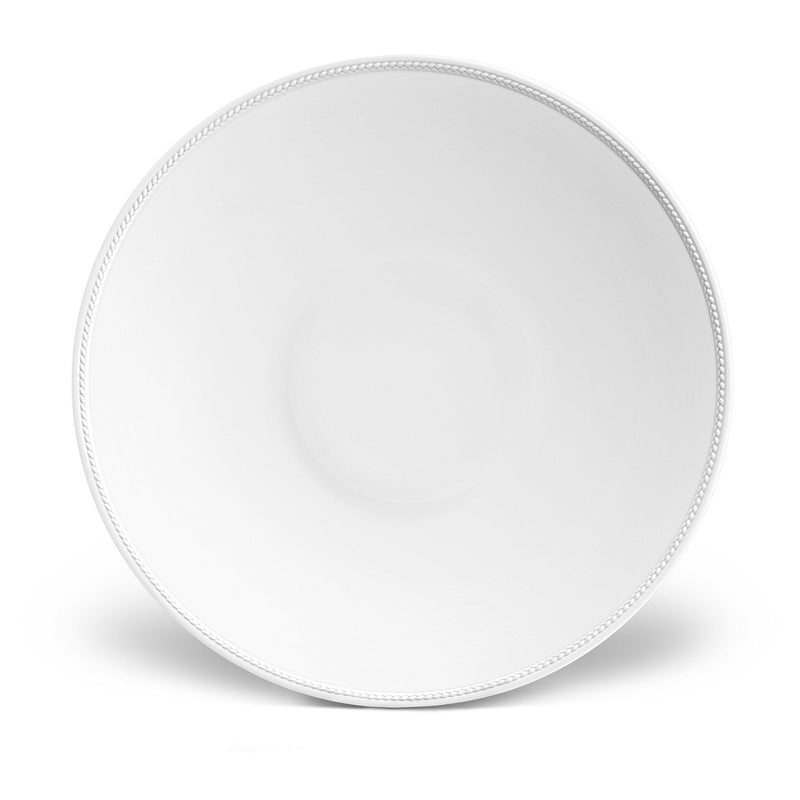 Large Soie Tresse Coupe Bowl in White - Classic Yet Modern Design Made of Porcelain Creates a Contemporary Look on an Ancient Shape