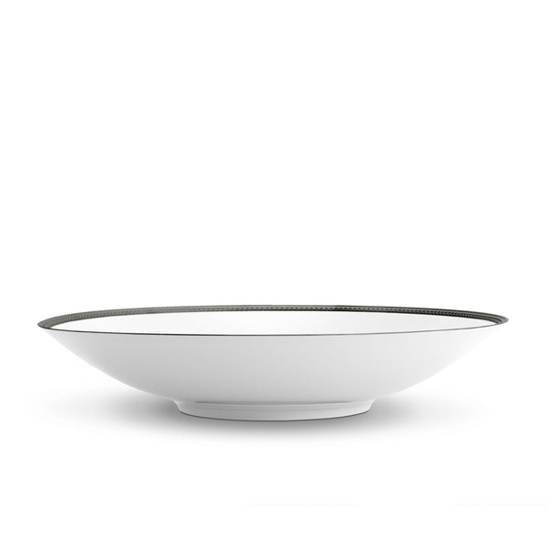 Large Soie Tresse Coupe Bowl in Black - Classic Yet Modern Design Made of Porcelain Creates a Contemporary Look on an Ancient Shape