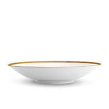 Large Soie Tresse Coupe Bowl in Gold - Classic Yet Modern Design Made of Porcelain Creates a Contemporary Look on an Ancient Shape