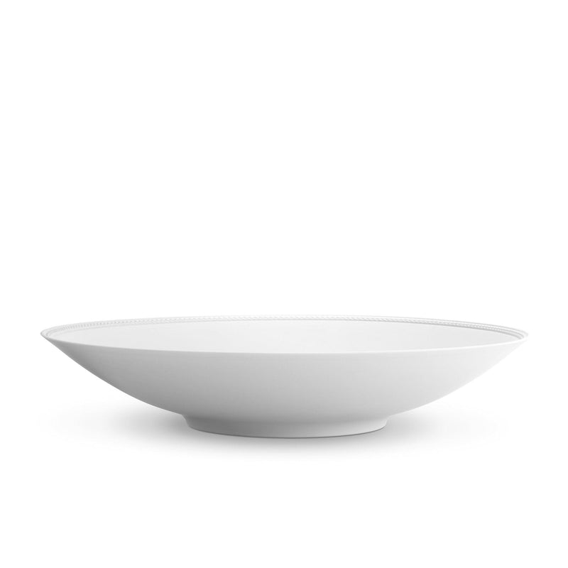Large Soie Tresse Coupe Bowl in White - Classic Yet Modern Design Made of Porcelain Creates a Contemporary Look on an Ancient Shape