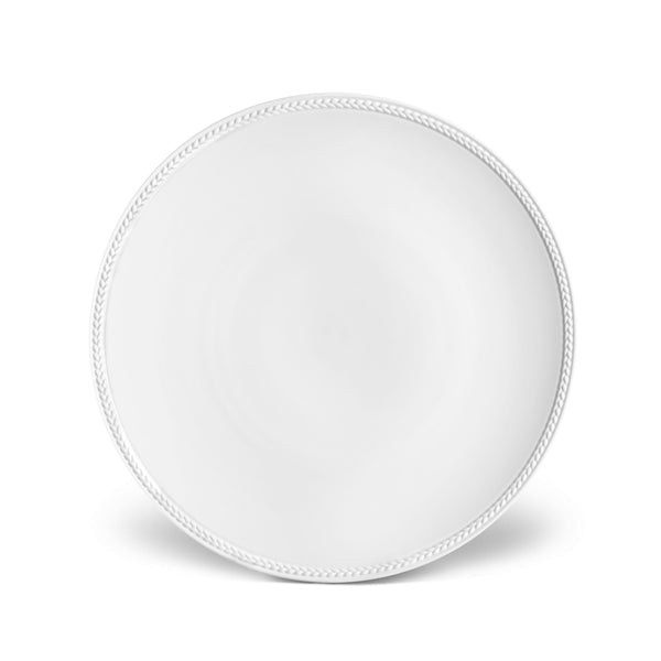 Soie Tresse Dinner Plate in White - Classic Yet Modern Design Made of Porcelain Creates a Contemporary Look on an Ancient Shape