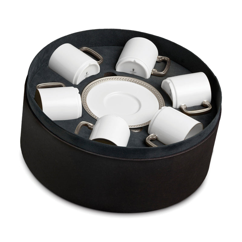Soie Tressée Espresso Cup + Saucer (Set of 6) - L'OBJET