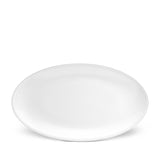 Large Soie Tresse Oval Platter in White - Classic Yet Modern Design Made of Porcelain Creates a Contemporary Look on an Ancient Shape