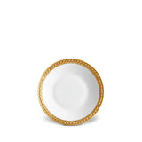 Soie Tresse Sauce Dish and Spoon Rest in Gold - Classic Yet Modern Design Made of Porcelain