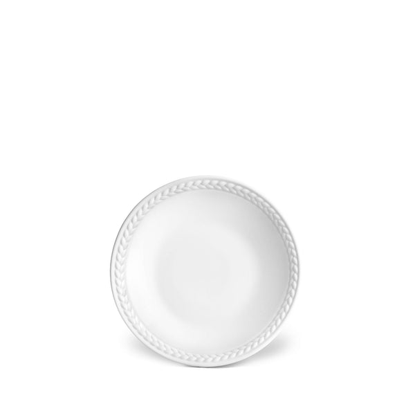 Soie Tresse Sauce Dish and Spoon Rest in White - Classic Yet Modern Design Made of Porcelain