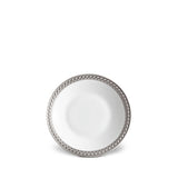 Soie Tresse Sauce Dish and Spoon Rest in Platinum - Classic Yet Modern Design Made of Porcelain