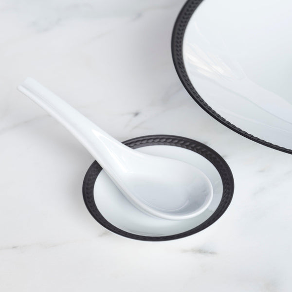 Soie Tressée Sauce Dish + Spoon Rest - L'OBJET