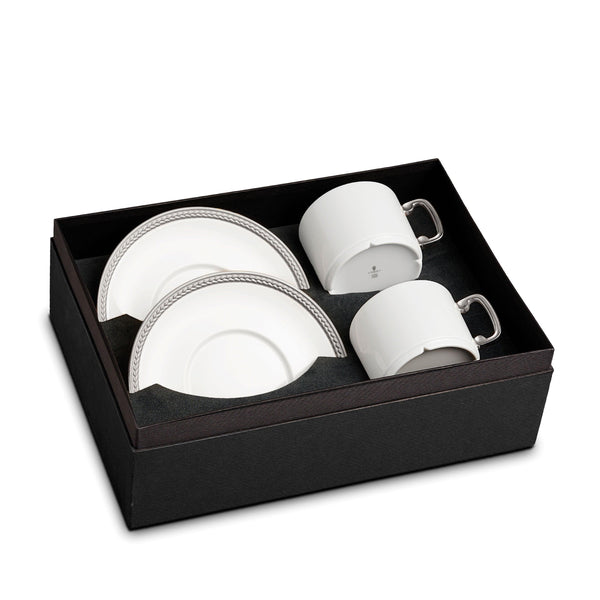 Soie Tressée Tea Cup + Saucer (Set of 2) - L'OBJET