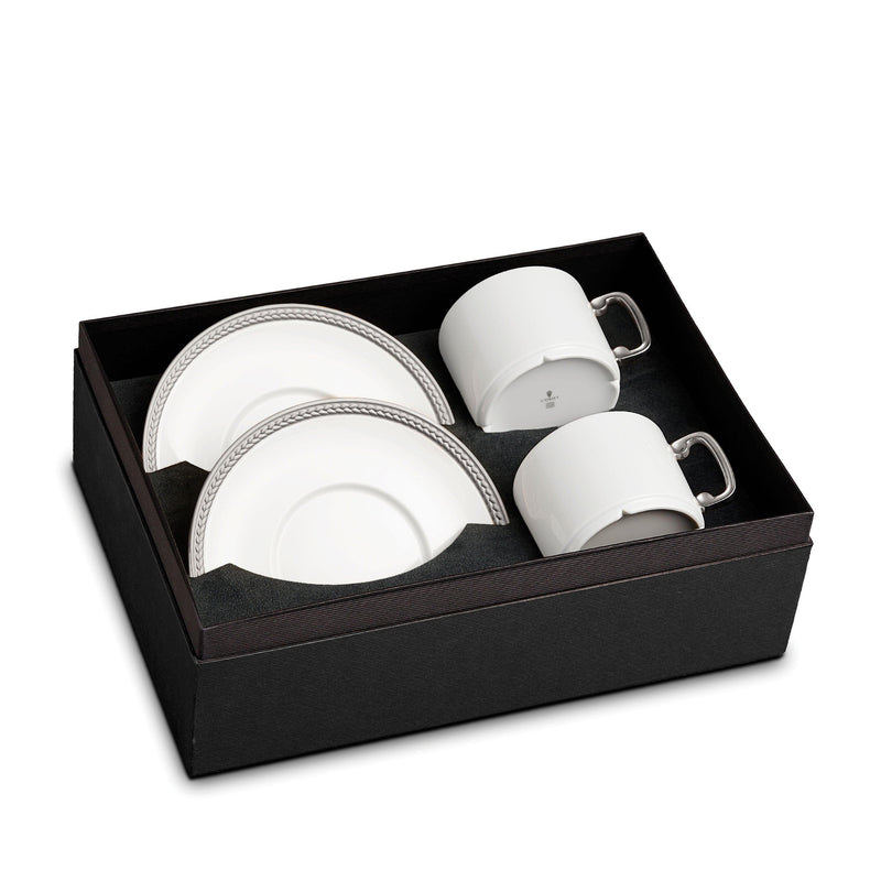 Soie Tressée Tea Cup + Saucer (Set of 2) - L'OBJET