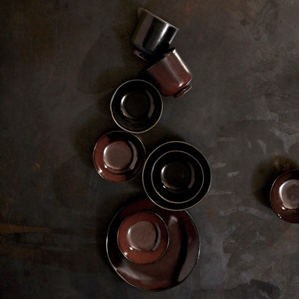 Terra Sauce Server in Iron by L'OBJET - Hand-Crafted from Porcelain and Glazed Meticulously - Organic Shape