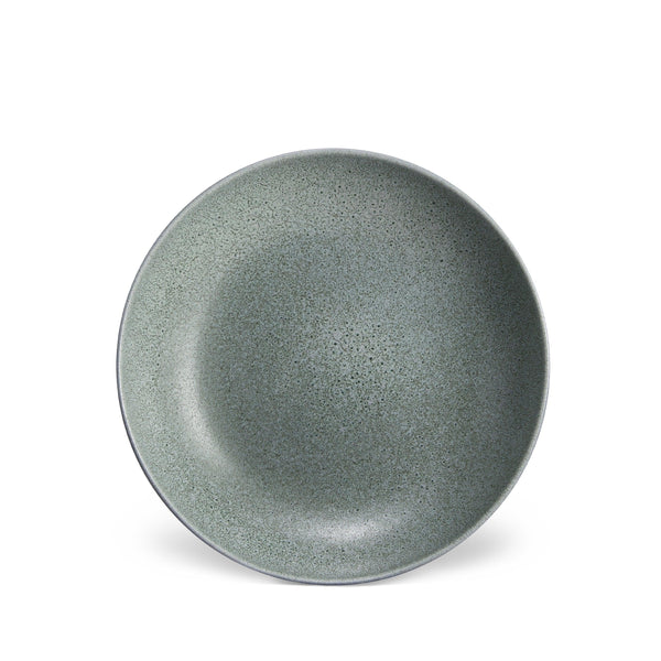Terra Soup Plate in Seafoam by L'OBJET - Hand-Crafted from Porcelain and Glazed Meticulously - Organic Shape