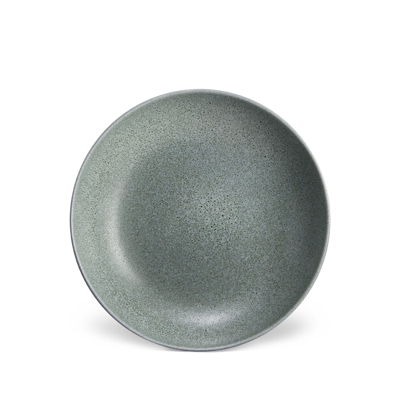 Terra Soup Plate in Seafoam by L'OBJET - Hand-Crafted from Porcelain and Glazed Meticulously - Organic Shape