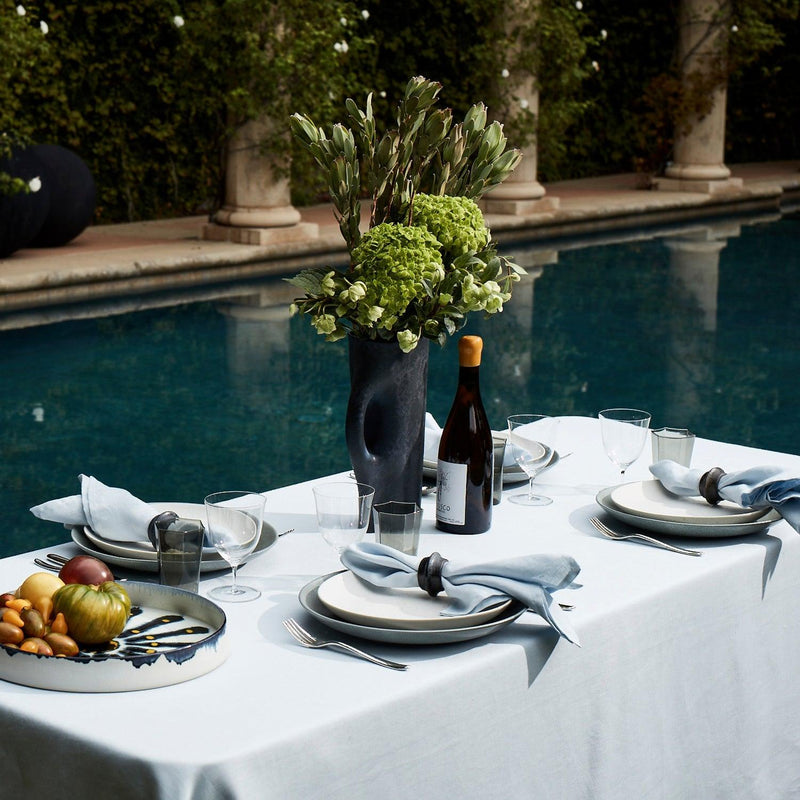 Terra Soup Plate in Stone - Hand-Crafted from Porcelain and Glazed Meticulously - Organic Shape - Elevates Any Dining Space