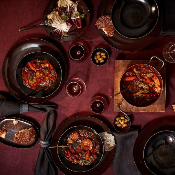 Terra Soup Plate - Wine - L'OBJET