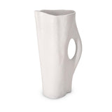 Timna Pitcher in Stone - Sculpted from Porcelain - Flowing Vessel Features Exemplary Craftsmanship with Detailed Finish