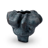 Short Timna Vase in Aged Iron by L'OBJET has a Sculptural Form - Hand-Crafted Workmanship from Portuguese Atalier