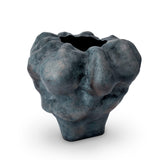 Short Timna Vase in Aged Iron by L'OBJET has a Sculptural Form - Hand-Crafted Workmanship from Portuguese Atalier