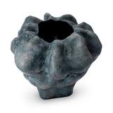 Short Timna Vase in Aged Iron by L'OBJET has a Sculptural Form - Hand-Crafted Workmanship from Portuguese Atalier